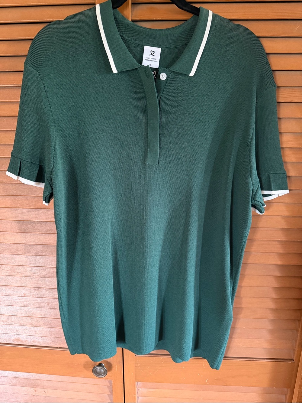 Daily Sports Forest Green Polo with White Trim